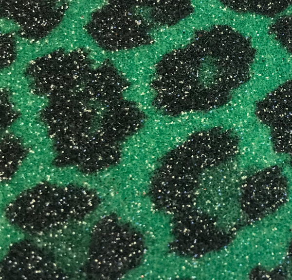 Leopard Glitter Wallpaper - Green | Glitter Walls