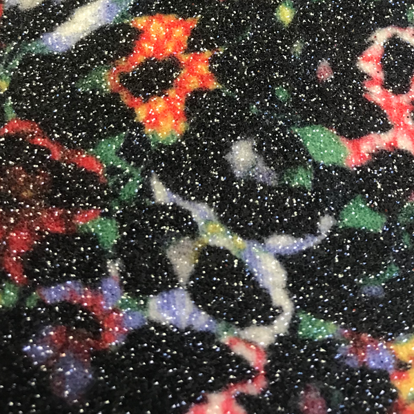 Foral Leopard Glitter Wallpaper -  Black On Multi | Glitter Walls