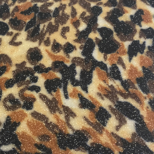 Leopard Glitter - Abstract Brown | Glitter Walls
