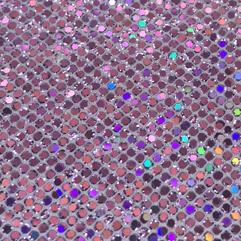 Fishnet Sequin Glitter Wallpaper - White Lavender Hologram | Glitter Walls