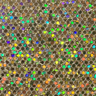 Fishnet Sequin Glitter Wallpaper - White Gold Hologram | Glitter Walls