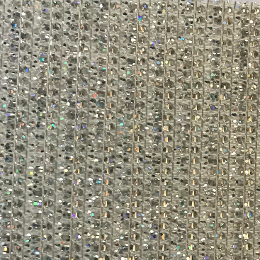 Glitter Threads Fabric Wallpaper - White Silver Hologram | Glitter Walls