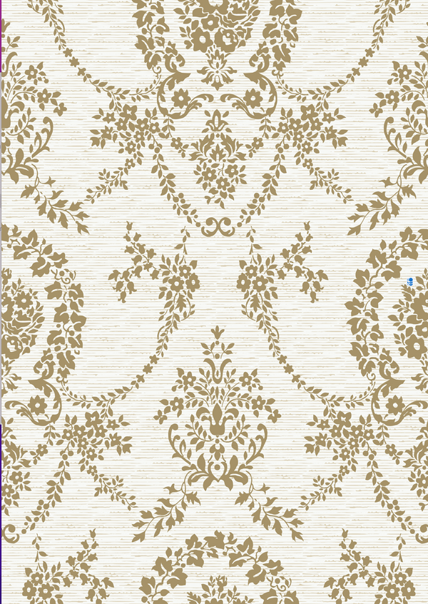 Gagliano Damask on Italiano Grasscloth Traditional | Architectural Wallcoverings
