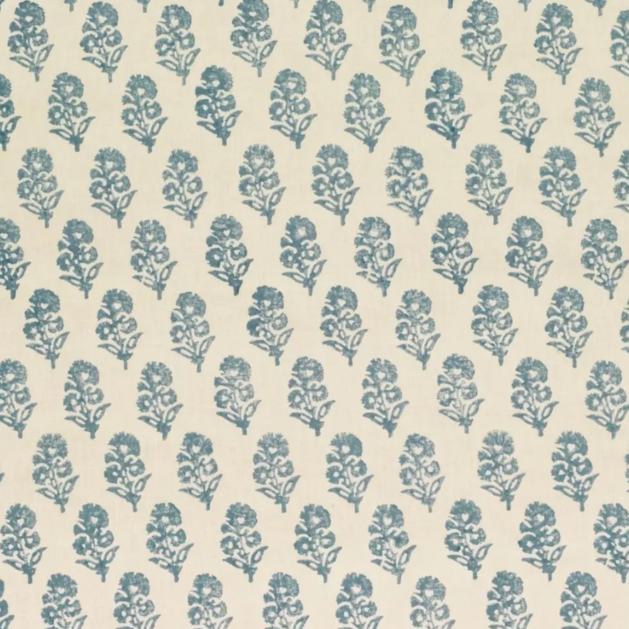 Allie Blockprint - Chambray | Ralph Lauren Fabric