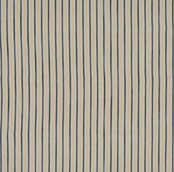 Calvados Ticking Indigo Blue - Beige Fabric | Ralph Lauren