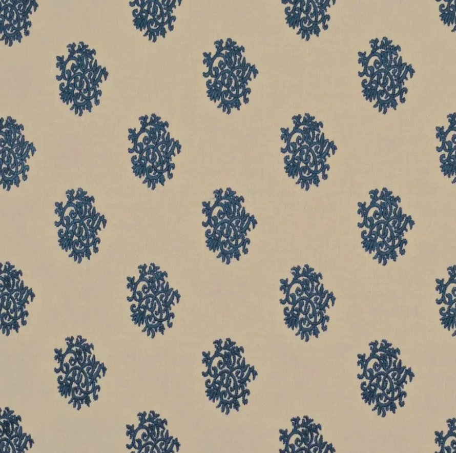 Delphine Embroidery - Indigo | Ralph Lauren Fabric