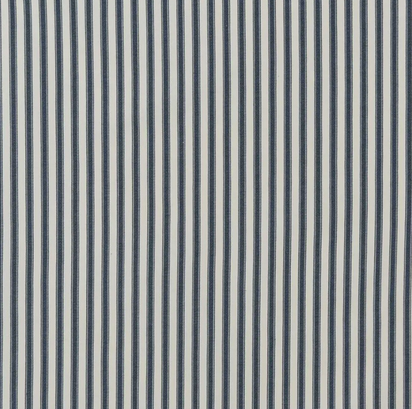 Phebe Ticking Navy Blue - Off-White Fabric | Ralph Lauren