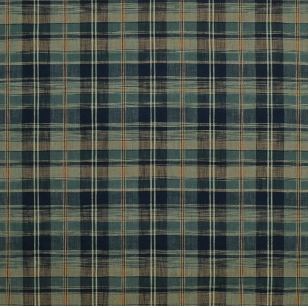 Ryokan Plaid Indigo Blue Multi - Sea Green Fabric | Ralph Lauren
