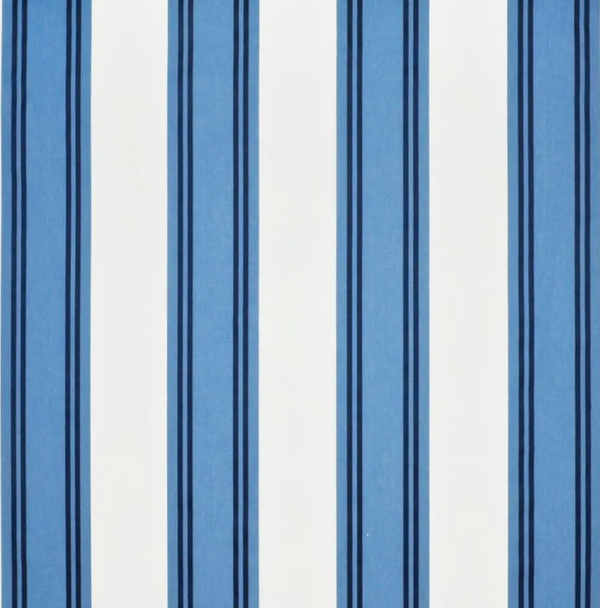 Garland Stripe Royal Blue - White Fabric | Ralph Lauren