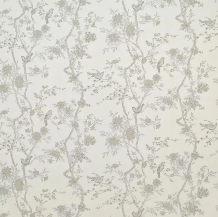 Marlowe Floral Silk - Silver | Ralph Lauren Fabric