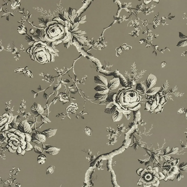 Ashfield Floral - Gun - Metal Wallcovering | Ralph Lauren