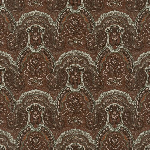 Crayford Paisley - - Tobacco Wallcovering | Ralph Lauren