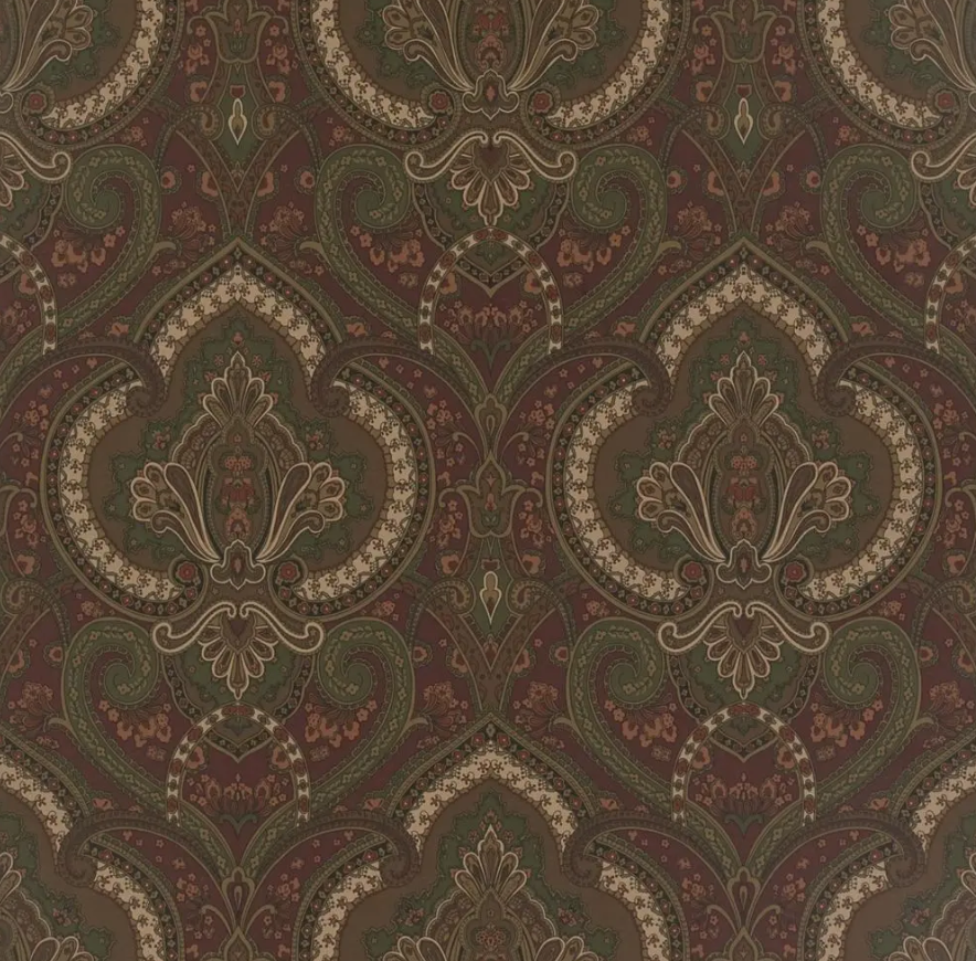 Castlehead Paisley  Chestnut Wallpaper |    Ralph Lauren