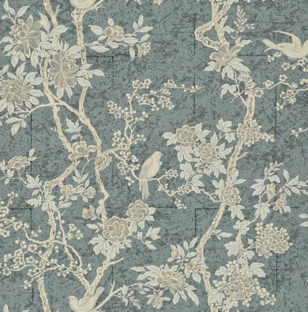 Marlowe Floral - - Slate Wallcovering | Ralph Lauren