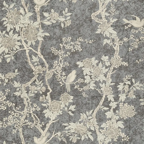 Marlowe Floral - - Gunmetal Wallcovering | Ralph Lauren