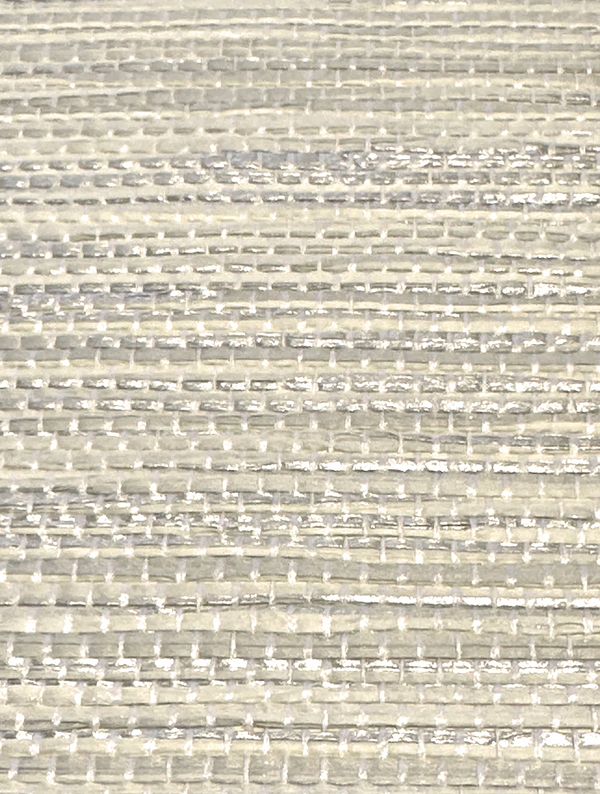 Leonora Printed Grasscloth on Mylar Foil Naturals | Phillipe Romano