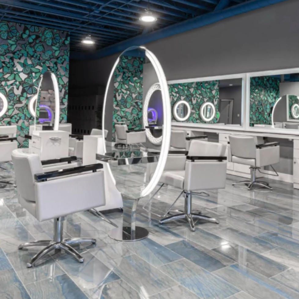 Chanteuse Big Butterflies - Turquoise Blue - Designer Wallcoverings and Fabrics