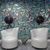 Chanteuse Big Butterflies - Turquoise Blue - Designer Wallcoverings and Fabrics