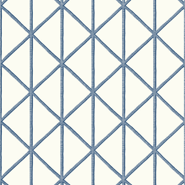Box Kite Navy - Navy Wallcovering | Thibaut