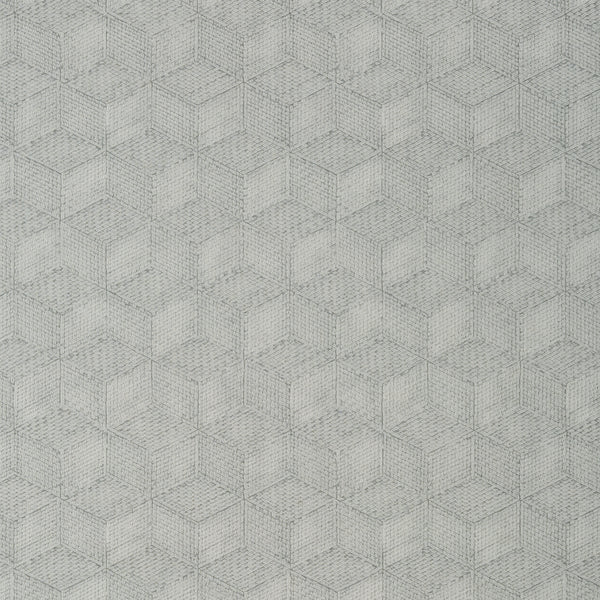 Milano Square Grey - Grey Wallcovering | Thibaut
