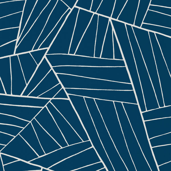 Jordan Navy - Navy Wallcovering | Thibaut