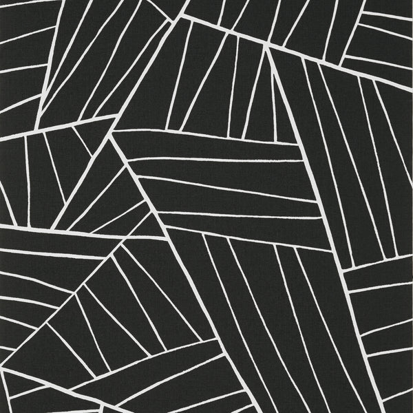 Jordan Black - Black Wallcovering | Thibaut
