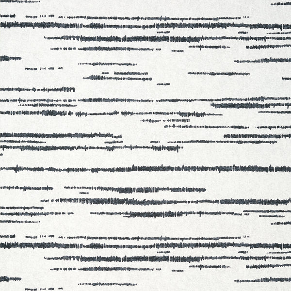 Echo Black on White - Ivory Wallcovering | Thibaut