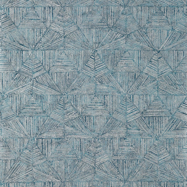 Crystalla Metallic Silver on Mineral - Metallic Silver on Mineral Wallcovering | Thibaut