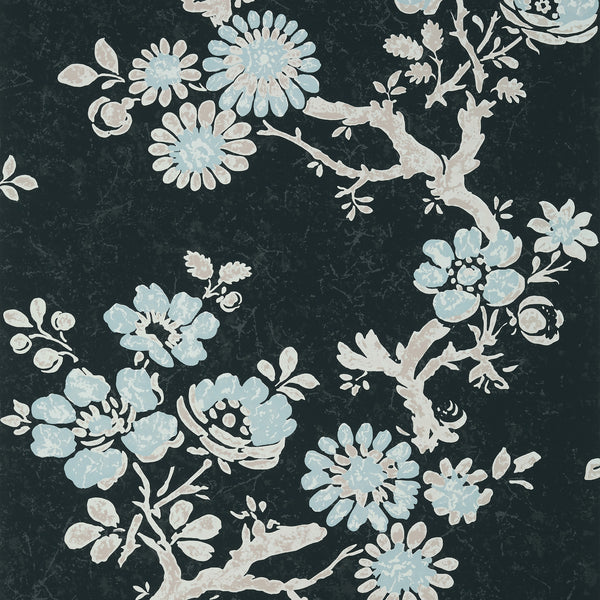 Claudette Charcoal - Charcoal Wallcovering | Thibaut