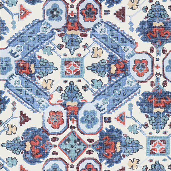 Persian Carpet Blue and White - Blue and White Wallcovering | Thibaut