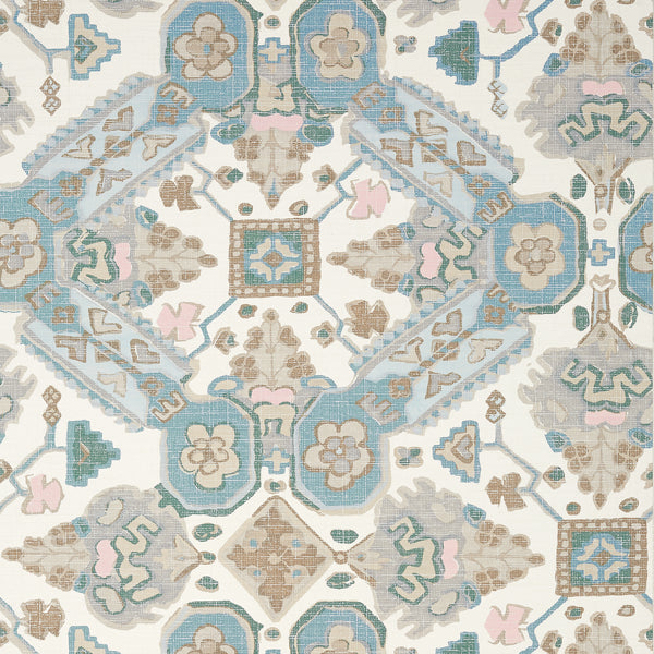 Persian Carpet Spa Blue - Spa Blue Wallcovering | Thibaut