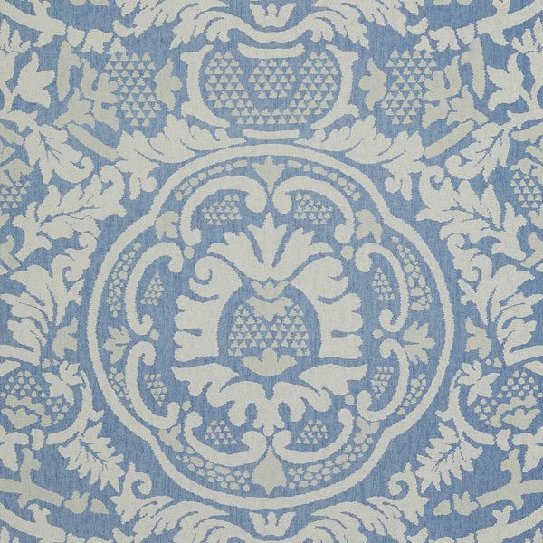 Earl Damask Blue - Blue Wallcovering | Thibaut