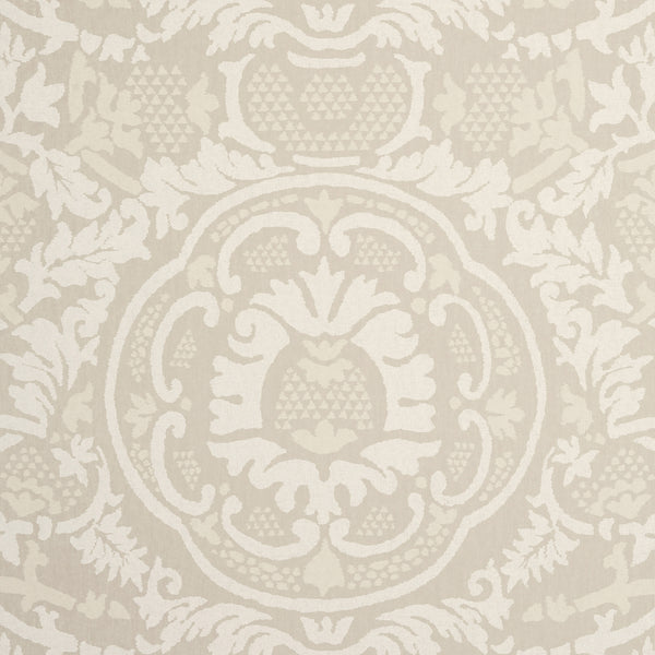 Earl Damask Flax - Flax Wallcovering | Thibaut