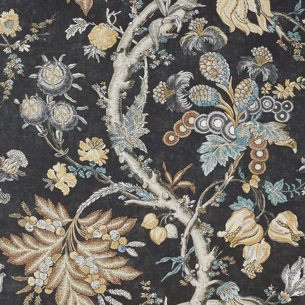 Chatelain Charcoal - Charcoal Wallcovering | Thibaut