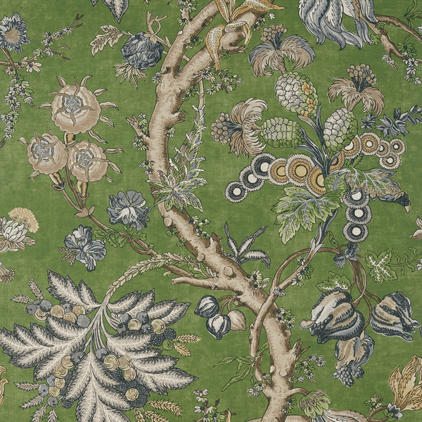 Chatelain Green - Green Wallcovering | Thibaut