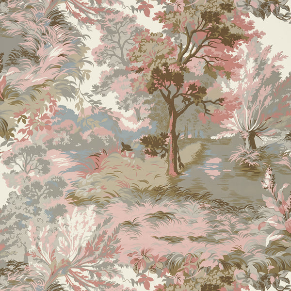 Lincoln Toile Blush - Blush Wallcovering | Thibaut
