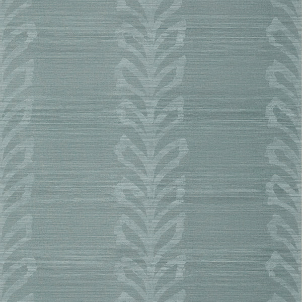 Evia Mineral and White - Steel Blue Natural Wallcovering | Thibaut