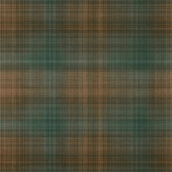 Inverness Teal and Clay - Teal and Clay Wallcovering | Thibaut