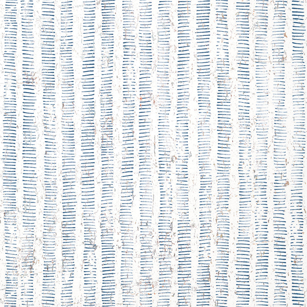 Cork Forest Navy and White - Ivory Wallcovering | Thibaut