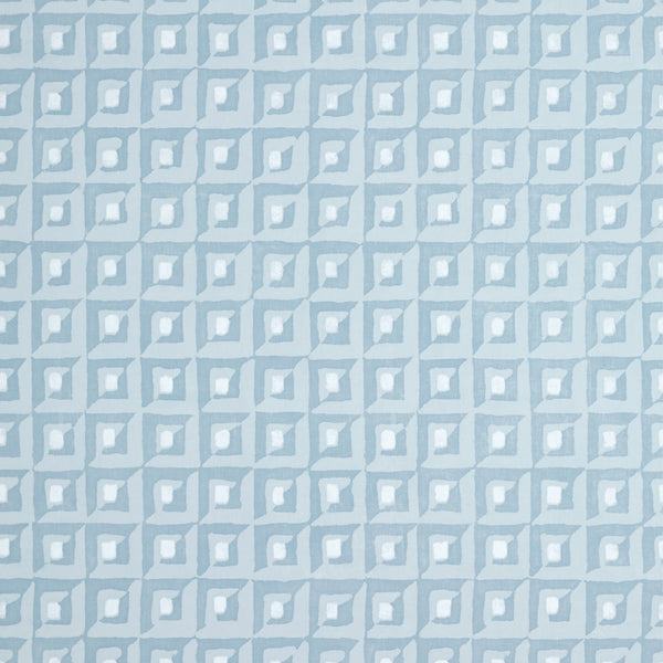 Square Dance Light Blue - Light Blue Wallcovering | Thibaut