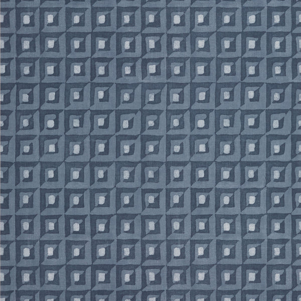 Square Dance Navy - Navy Wallcovering | Thibaut