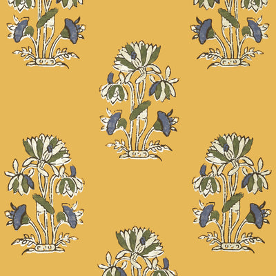 Lily Flower Harvest Gold - Harvest Gold Wallcovering | Thibaut