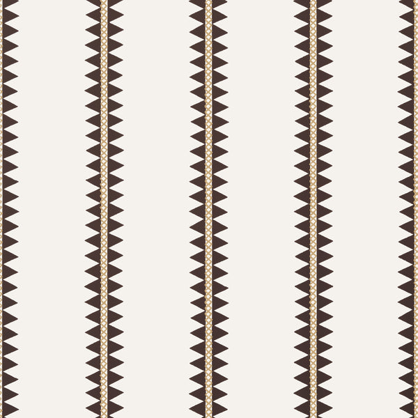 Reno Stripe Black - Black Wallcovering | Thibaut