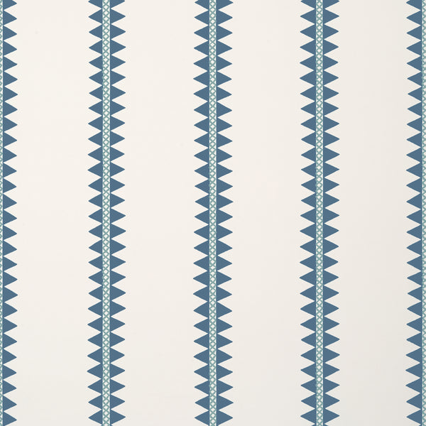 Reno Stripe Teal - Teal Wallcovering | Thibaut