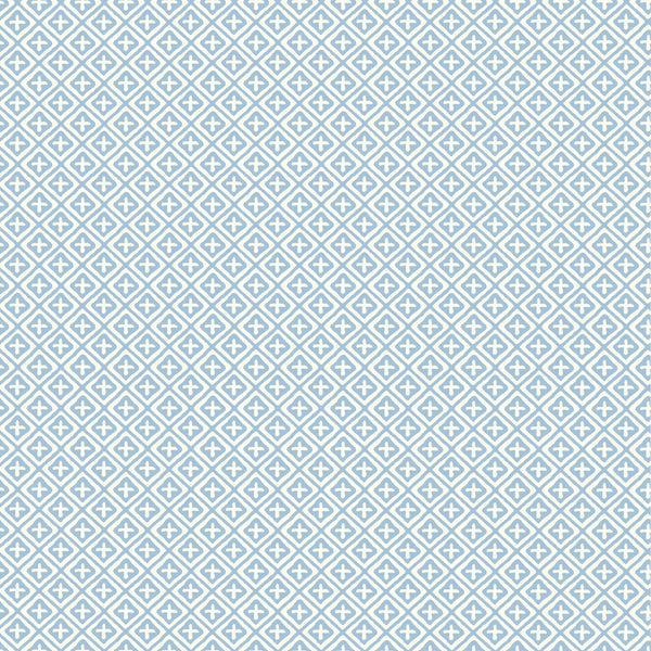 Holiday Trellis Blue - Blue Wallcovering | Thibaut