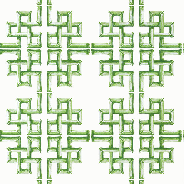 Boca Bamboo Green - Lime Green Wallcovering | Thibaut