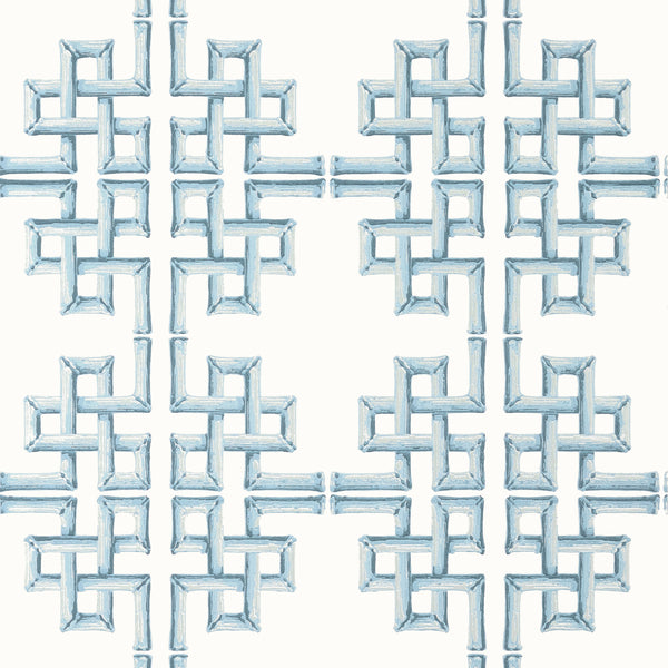 Boca Bamboo Spa Blue - Spa Blue Wallcovering | Thibaut