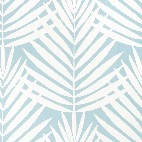 Croatia Spa Blue - Spa Blue Wallcovering | Thibaut