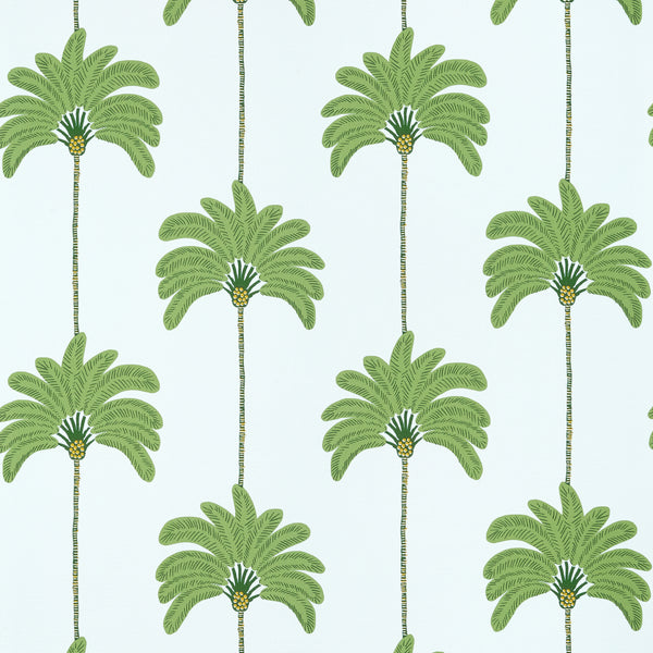 Sunset Boulevard Green and Blue - Green and Blue Wallcovering | Thibaut