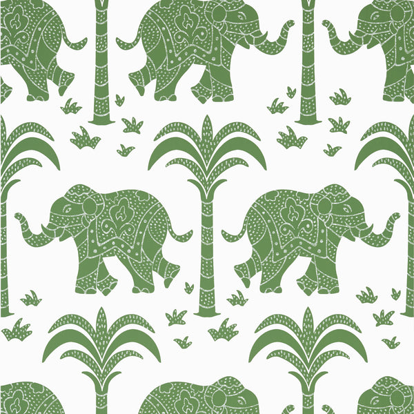 Elephant Green - Green Wallcovering | Thibaut